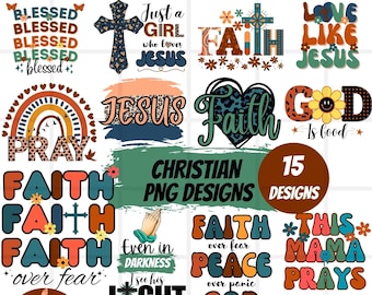 Christian PNG Bundle, Christian PNG for Sublimation, Christian PNG Files for Shirts, Christian Png for Tote Bag, Christian Png Designs