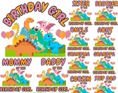 Dinosaur Birthday PNG, Dinosaur Family Birthday PNG, Dinosaur Birthday Girl PNG, Birthday Girl Png for Sublimation, Kids Birthday Png