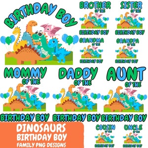 Dinosaur Birthday Boy Png, Dinosaur PNG for Boys, Birthday Boy PNG, Birthday Boy Design, Dinosaur Designs, Birthday PNG for Kids