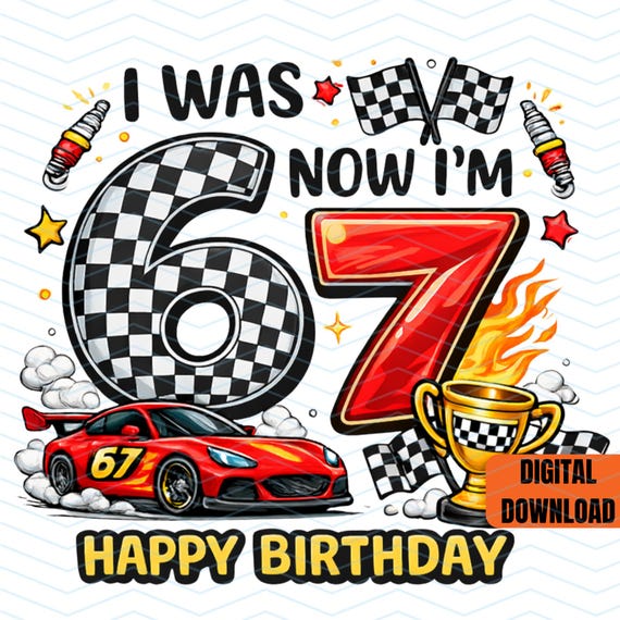 I Was 6 Now Im 7 Png, Six Seven Birthday Png, 7 Birthday Png