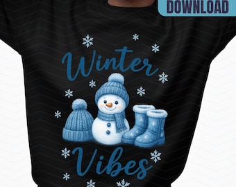 Winter Vibes Png, Cute Winter Png Downloads, Winter Sublimation Designs