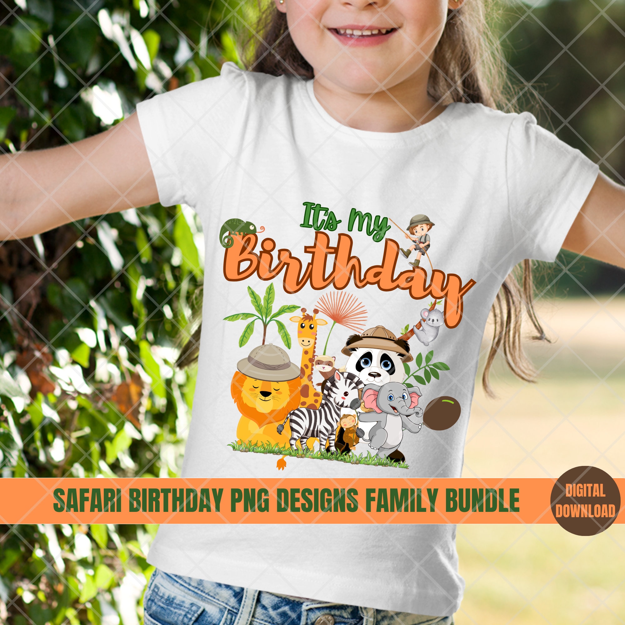 Safari Birthday Png, Jungle Birthday Png, Safari Themed Birthday Png ...
