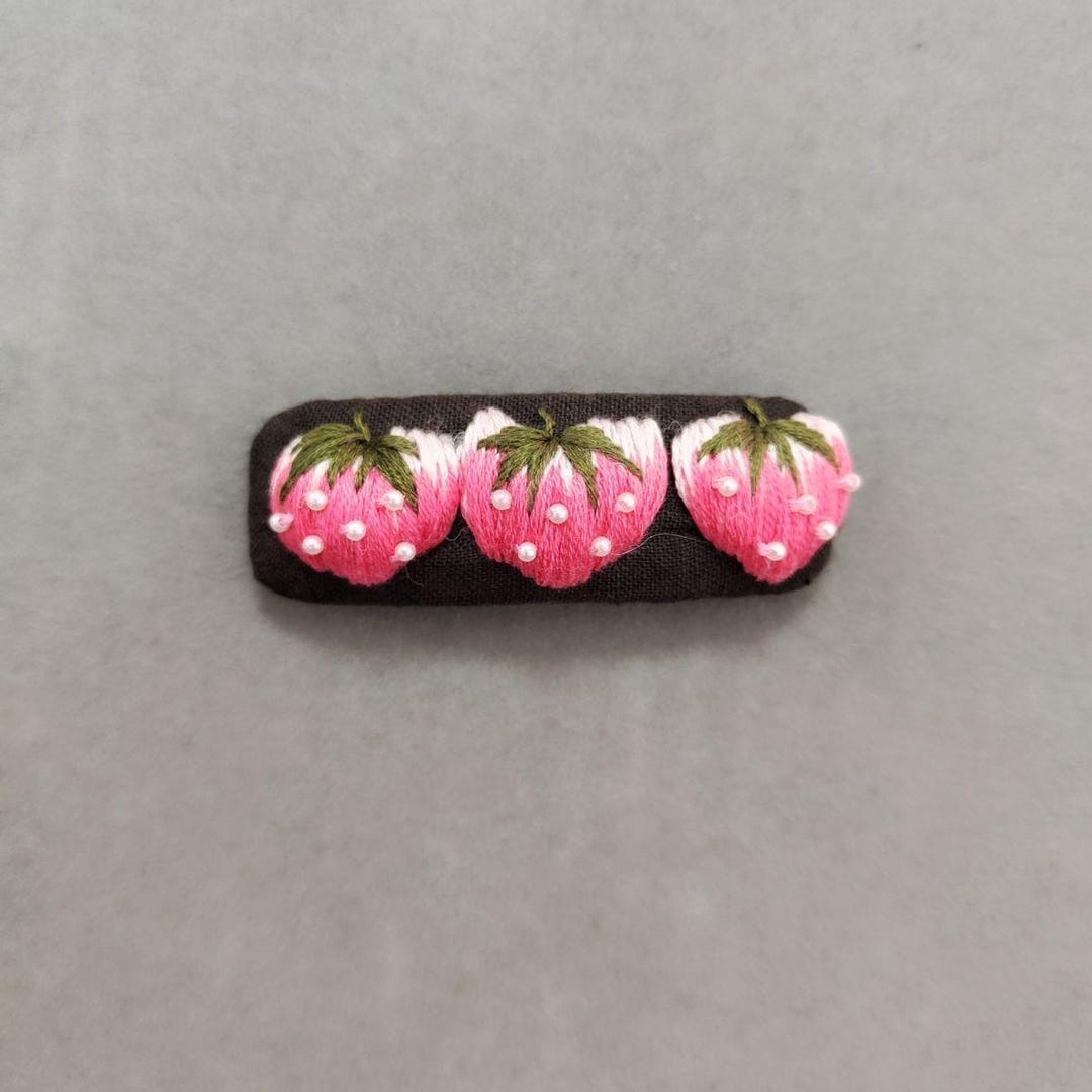 Handmade Floral Embroidered Hair Clips, Cute Hair Clips - Etsy