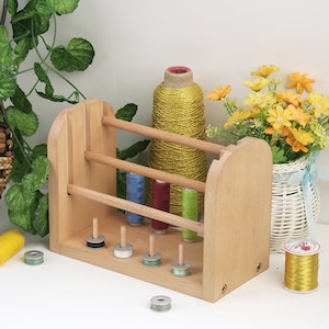 Wooden Thread Rack/Thread Holder Organizer for Sewing, Quilting, Embroidery,
