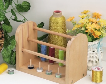 Wooden Thread Rack/Thread Holder Organizer for Sewing, Quilting, Embroidery,