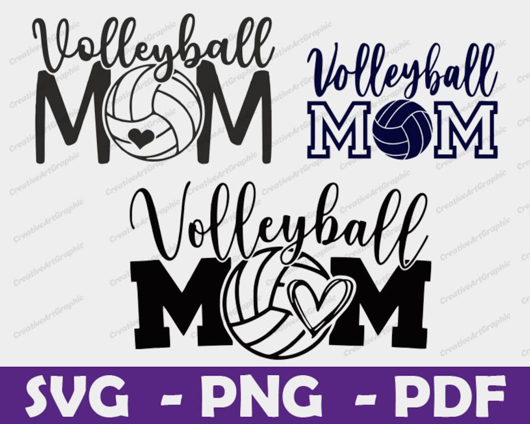 Volleyball Mom SVG, Volleyball Mum Cut Files, Volleyball Mom Vector