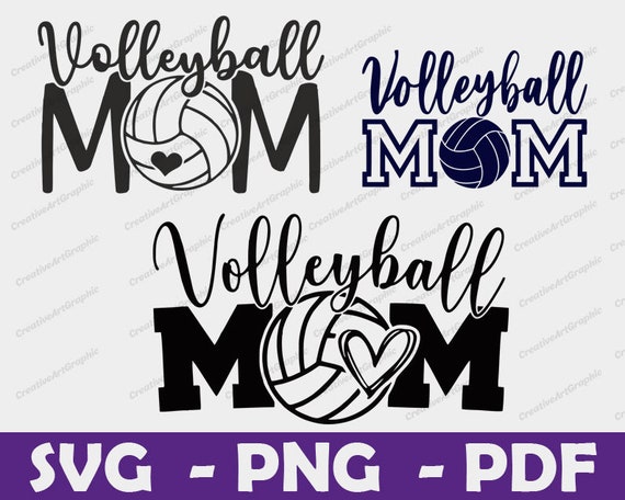 Volleyball Mom SVG, Volleyball Mum Cut Files, Volleyball Mom Vector Files, Volleyball Vector, Volleyball Clip Art, Cricut, Digital