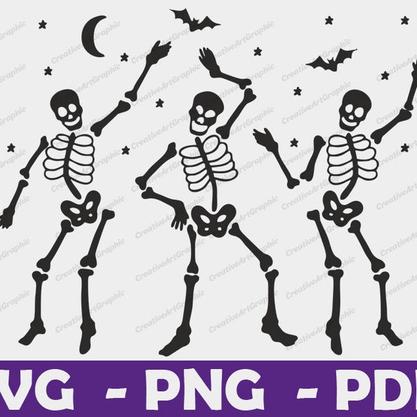 Dancing skeleton svg, halloween skeleton svg, skeleton dance svg, spooky season svg, vibes svg, funny halloween svg, Cricut, Clipart, png