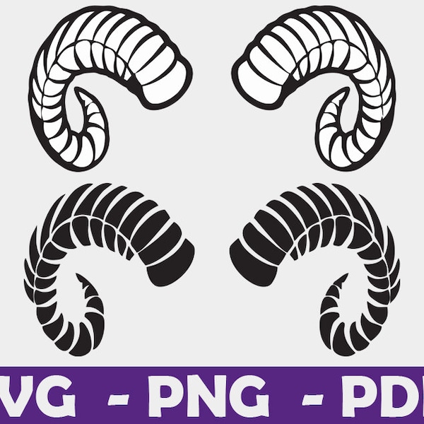 Ram Horn Svg, ram svg, png, pdf, Animals, Animal clipart, Silhouette, Cricut, Clipart, Digital file, svg files