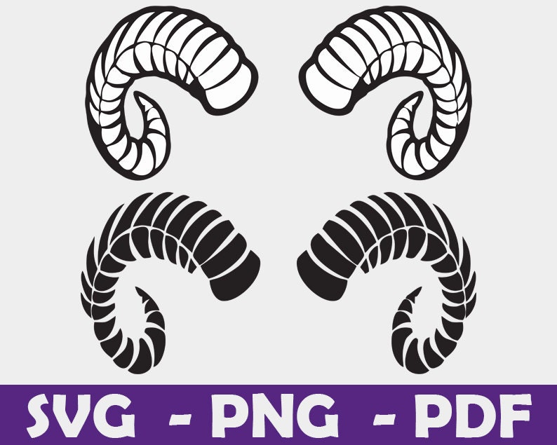 Ram Horn Svg ram svg png pdf Animals Animal clipart Etsy España