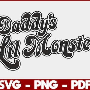 Papas Lil Monster T-shirt SVG - Png - Pdf - Cricut Schneiden Clipart Vektor Digital