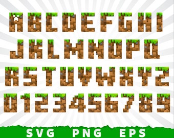 minecraft lettertype etsy singapore