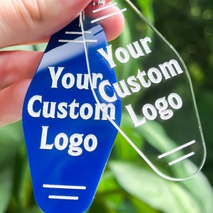 Bulk Custom Logo Text Keychain, Retro Motel Keychain, Bulk Personalized Keys, Funny Hotel Gift, Retro Vintage key Tag, Name Party Birthday