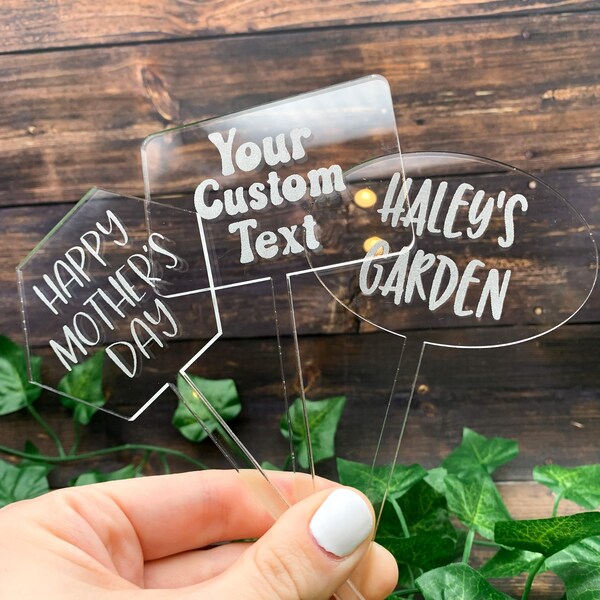 Garden Stakes Herb Markers, Plant Lovers Label Decor, Gardening Marker Stick, Yard Sign Decorations, Veggie Stakes, Mothers Day Gift Idea