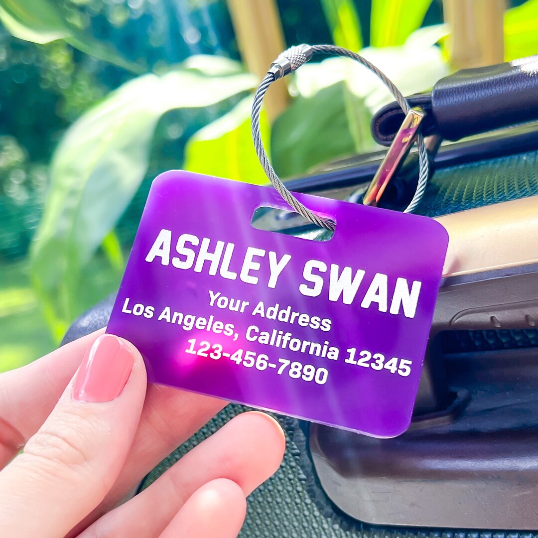 Luggage Tag Personalized, Modern Identification Tags, Backpack Suitcase