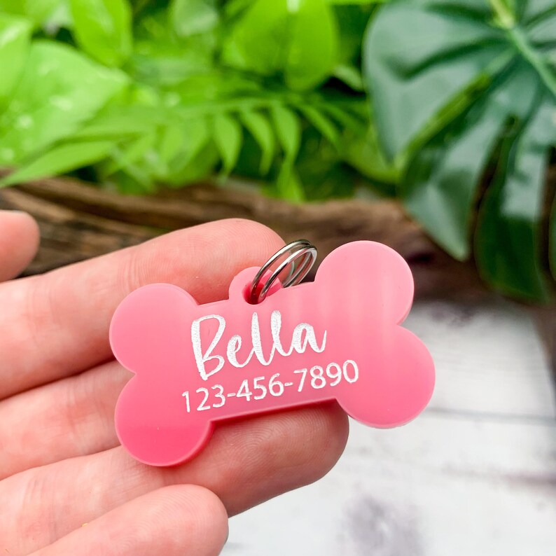 Personalized Dog ID for Collar Pet Puppy Tag Engraved Name Etsy