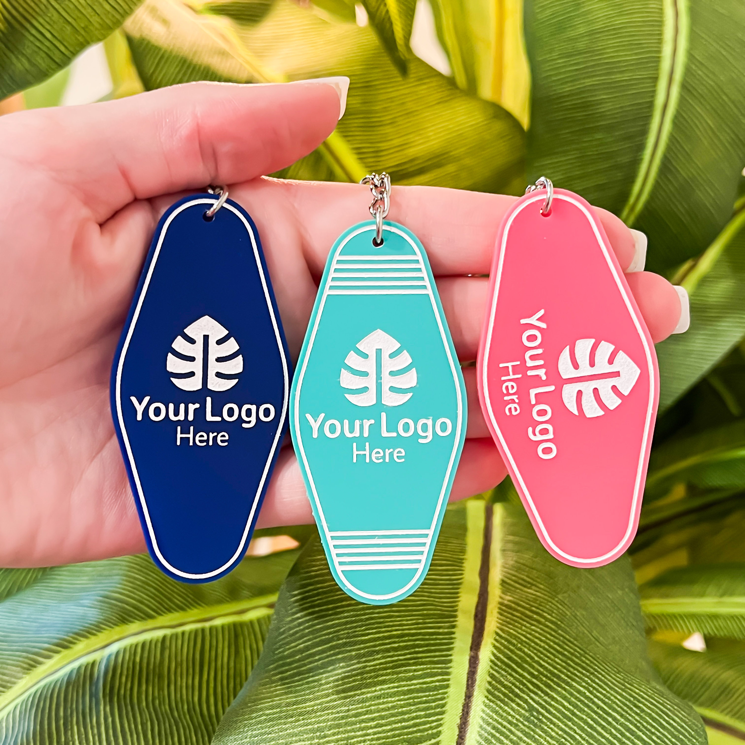 Custom Text or Logo Keychain Retro Motel Keychain Bulk Etsy