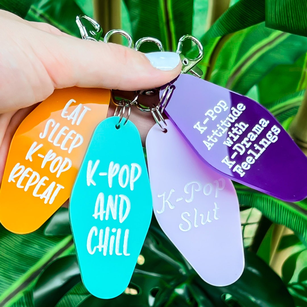 Kpop Keychain, Korean Pop Merch, Kdrama Gift, Cute Kawaii Keyring Charm