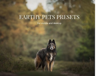 モバイルとデスクトップ用の10種類のアースカラーのペットプリセット