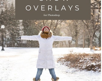 50 falling snow overlays for photoshop
