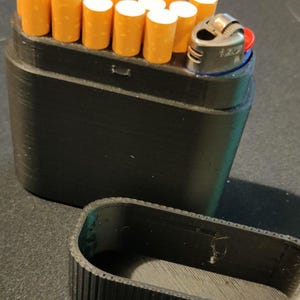 Cigarette Box with Lighter Compartment