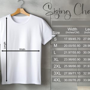 Größentabelle Unisex T-Shirt mit einem minimalistischen Design mit Bäumen und der Aufschrift: Ich mag Bäume die halten die Fresse.