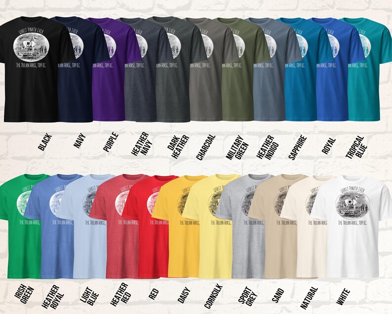 Colorchart Unisex T-Shirt mit einem Design des trojanischen Pferds und der Aufschrift: Worst Pinata Ever.
