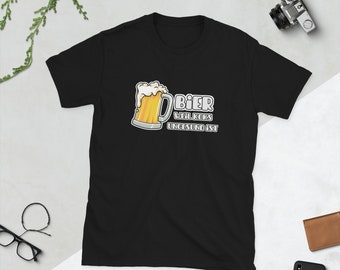 Bier weil Koks ungesund ist T-Shirt - Lustiges Bier Shirt für für Bierliebhaber und Hoptimisten - Lustiges Alkohol Shirt