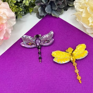 Summer dragonfly pin,  yellow dragonfly, golden jewelry, summer gift