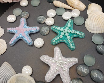 Starfish handcrafted brooch, perfect summer gift, ocean themed gift, gift under 50