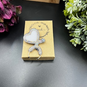 Professional handcrafted brooch/pin, love medicine jewelry, gift for the nurse, gift for the doctor, gift under 40