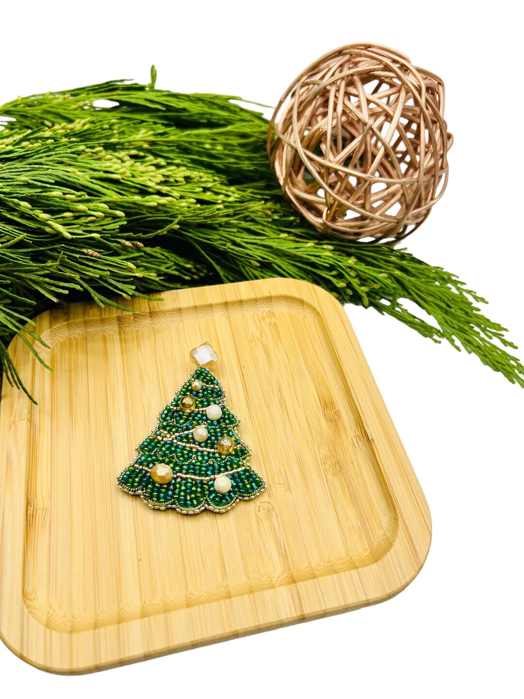 Christmas Tree Crystal Pin/brooch Holiday Pin Holiday Etsy