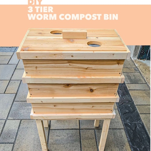 DIY 3 Tier Worm Composting Bin Plan Etsy Canada