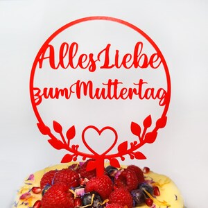 Geschenk | Mama | Muttertag | Alles Liebe zum Muttertag | Spruch | Cake Topper | Blumenstecker | Tortenstecker | 3D Druck