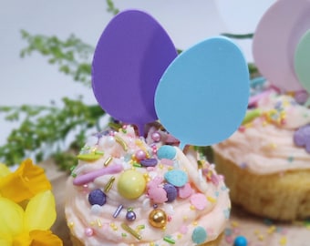 Cake Topper | Ostern | Eier | Ostereier | Tortenstecker | Kuchen | Muffins | Cupcakes | Blumenstecker | 4er-Set | 3D Druck
