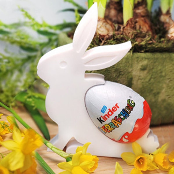 Ostern | Geschenk | Kinder | Osterhase für Überraschungs-Ei | Geschenkidee | Hase | Deko | Ü-Ei | Geschenk | Eierhalter | 3D Druck