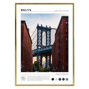 Brooklyn Bridge Poster Print, Brooklyn Wall Art, Brooklyn Frame Poster, Brooklyn Photo, New York Poster Print