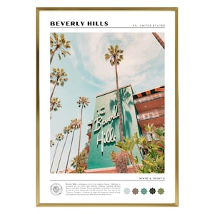 Beverly Hills Poster Print, Beverly Hills Wall Art, Beverly Hills Frame Poster, Beverly Hills Photo, California Poster Print