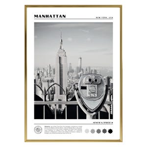 Manhattan Poster Print, Manhattan Wall Art, Manhattan Frame Poster, Manhattan  Photo, New York Poster Print, New York City