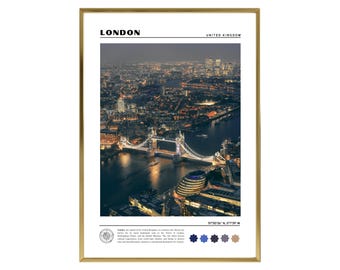 London Tower Bridge Photo Print, UK Cityscape (Digital Download)