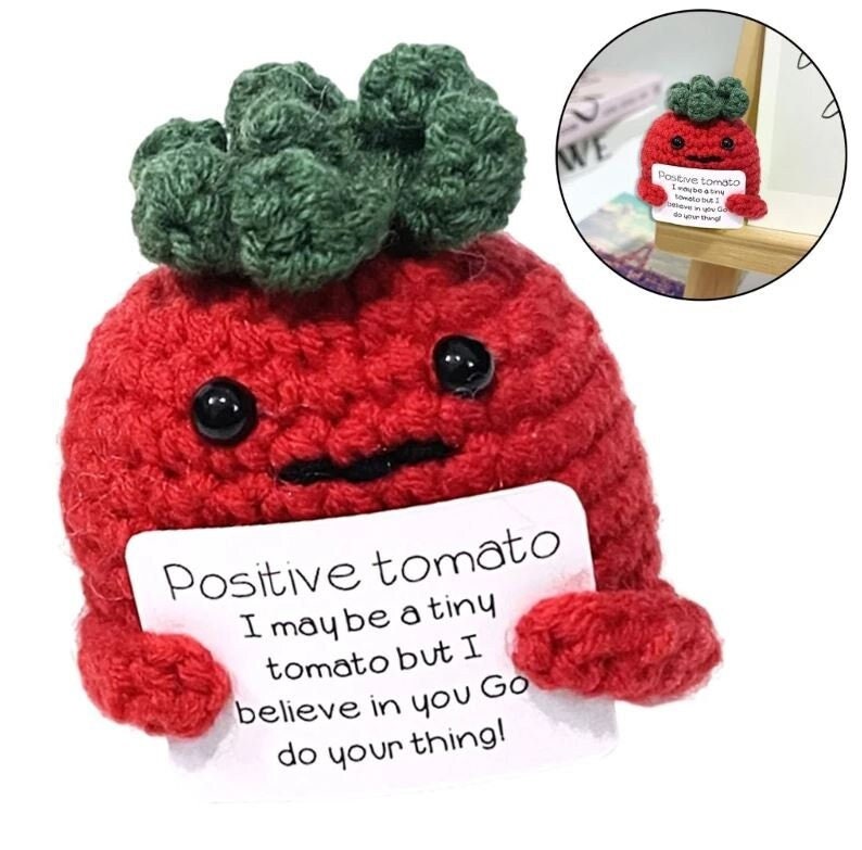 Inspirational Kids Gift,positive Avocado,show Love Mushroom,handmade  Crochet Pineapple,desk Decor,valentine's Days Gift,positive Gift 