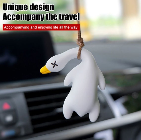 Car Duck Swing Ornament Duck Car Pendant car Accessories, Swinging Duck Car  Dashboard Decoration Rearview Mirror Swan Duck Ornament 