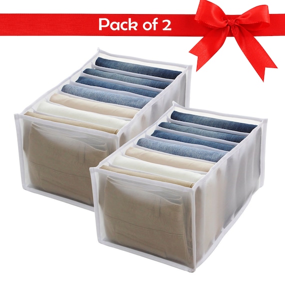 Clothes Storage Bag 2pcs, Clothes Storage Bins Foldable Closet