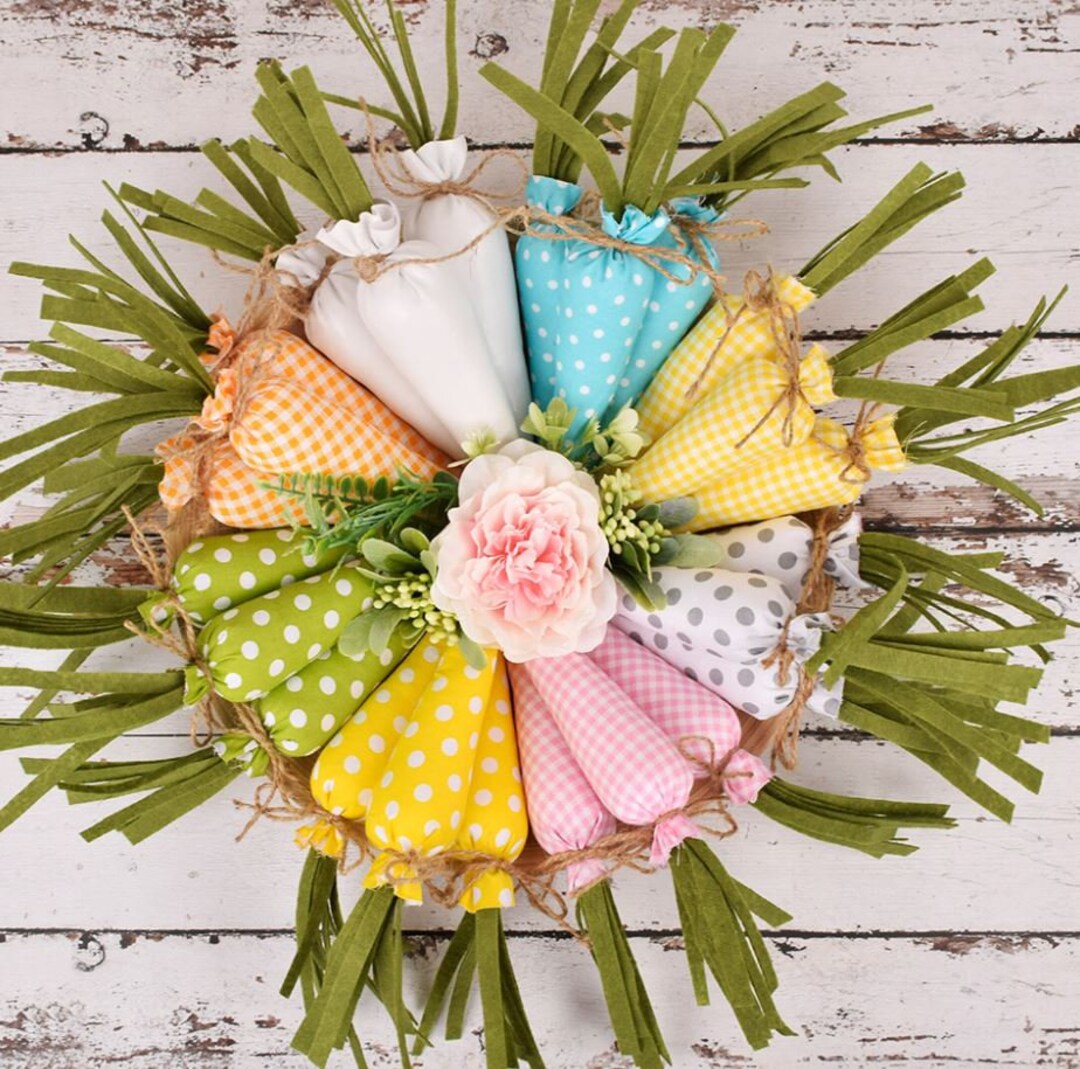 Easter Fabric Carrots Easter Carrots Ornaments Farmhouse Easter Decor