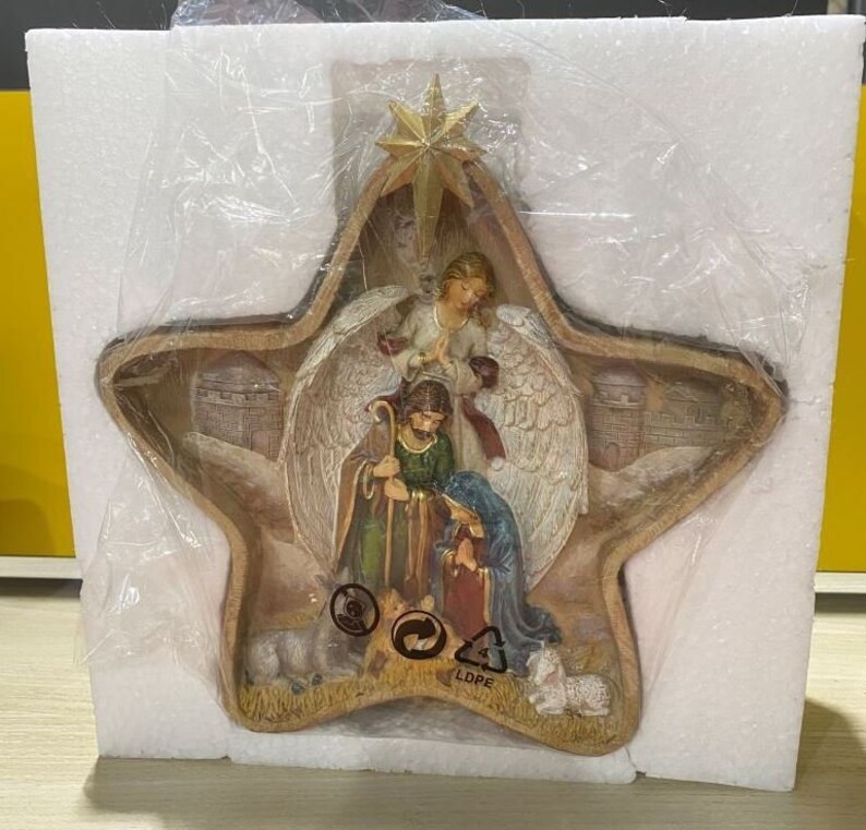 Jesus Born Nativity Easter Scene Decor Wooden Nativity Set Etsy