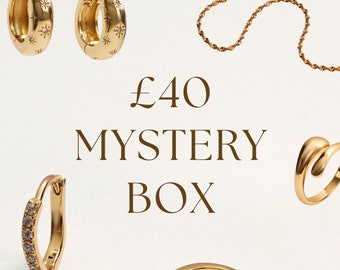 18k Gold Surprise Box - Mystery Box - Dainty Minimal Jewellery - Gifts for Her - UK Elegant Accessories - Tarnish Free - Hypoallergenic