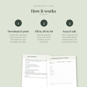 Life Admin Emergency Kit UK | Legacy Planner PDF (Instant Download) image 5