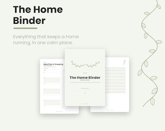Home Management Binder Spreadsheet, Household Cleaning and Budget Planner, Google Sheets, Excel