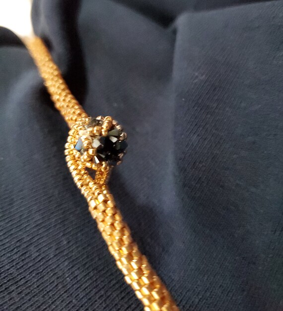 Exquisite Handmade Metal Beaded 18 in Necklace wi… - image 2