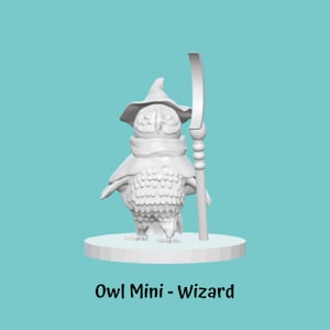 Owl Miniature - Wizard